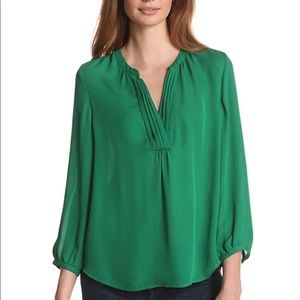 Joie Amelie green silk blouse Medium